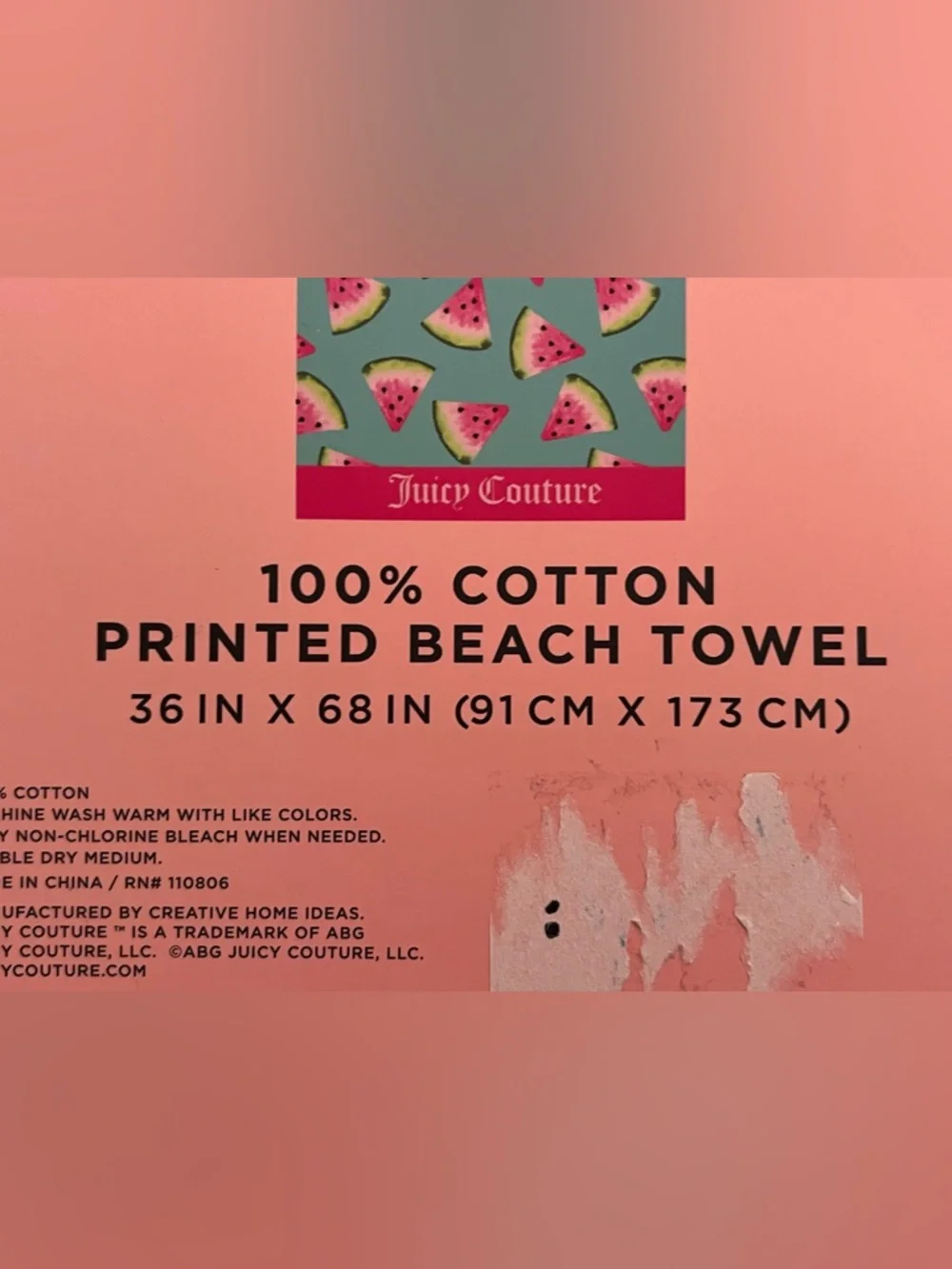 Juicy Couture Watermelon Beach Towel
